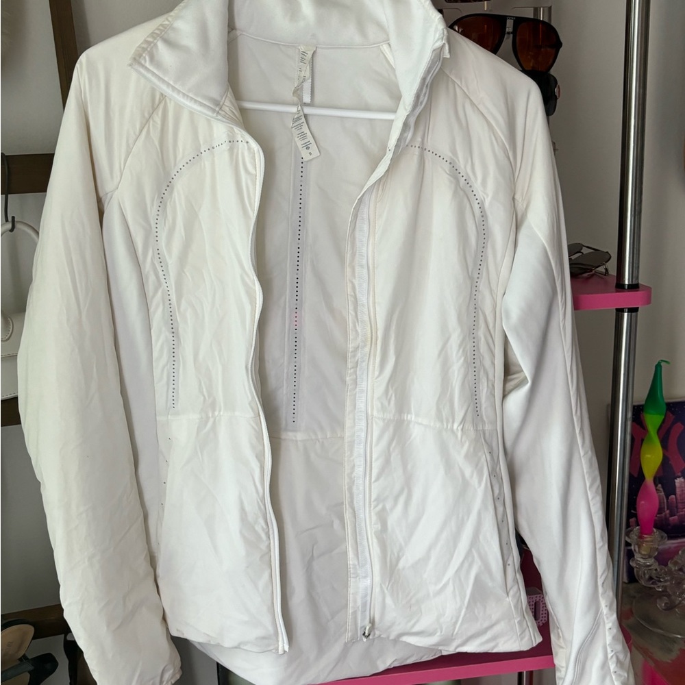 Lululemon sporty white athletic jacket / outerwear
